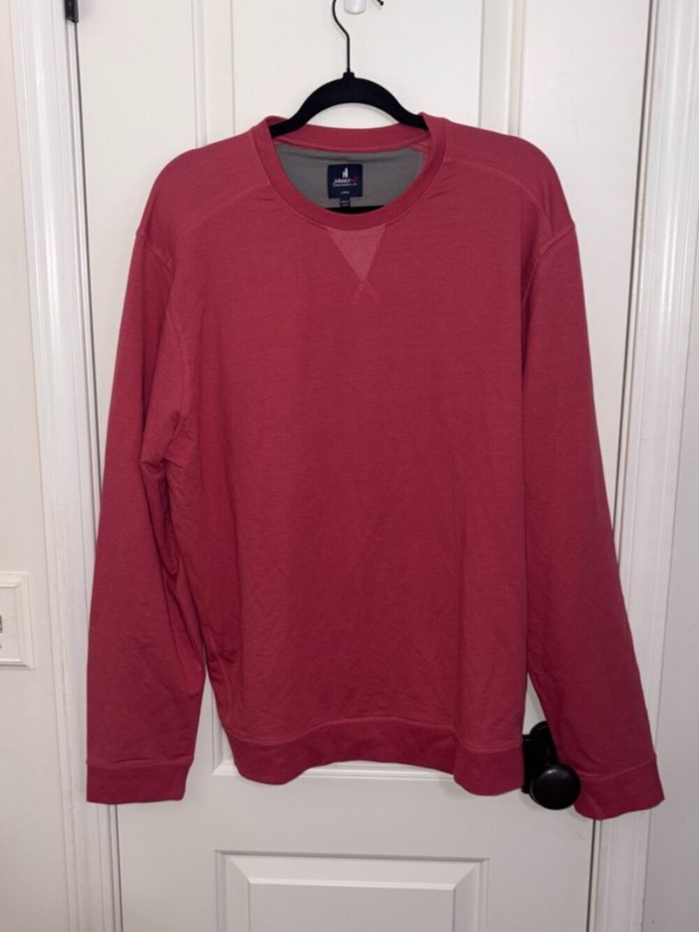 Men's Johnnie-O Willard Drirelease Crewneck Sweatshirt Nantucket Red size Large